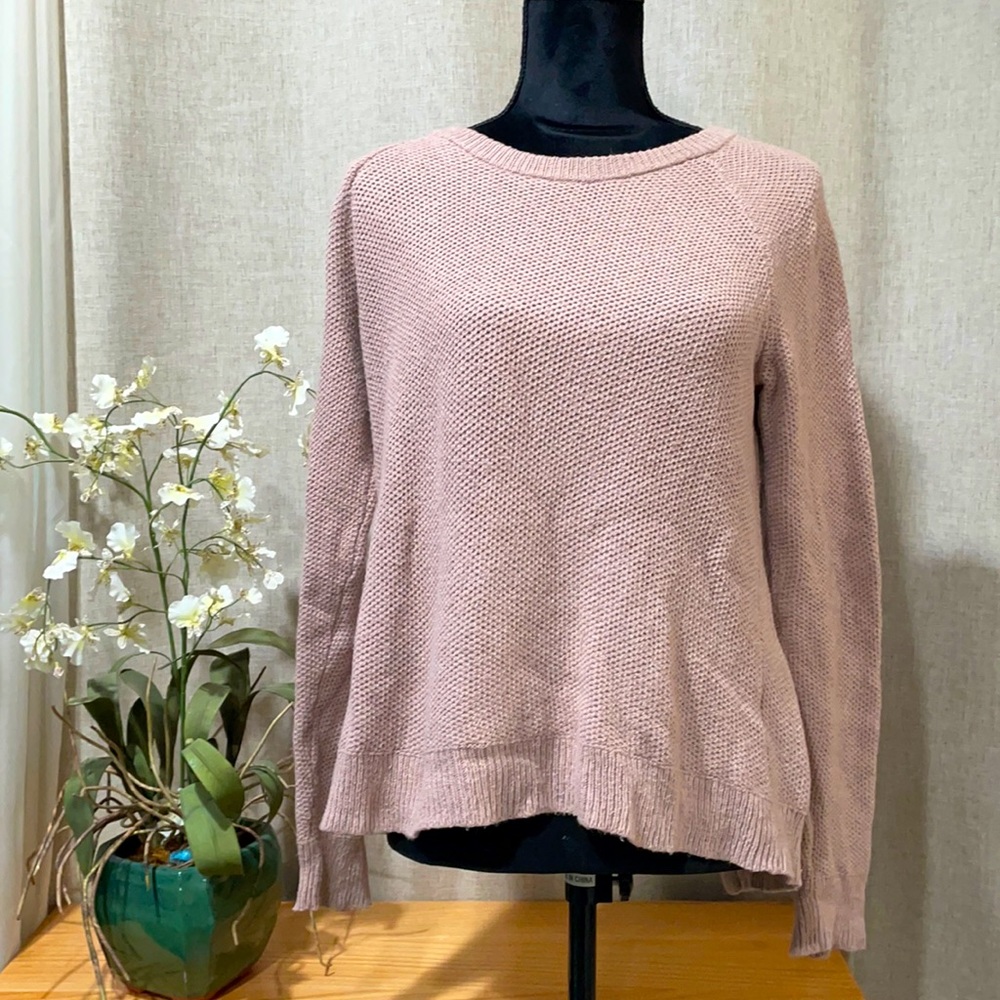 Madewell sweater size small open back cream color